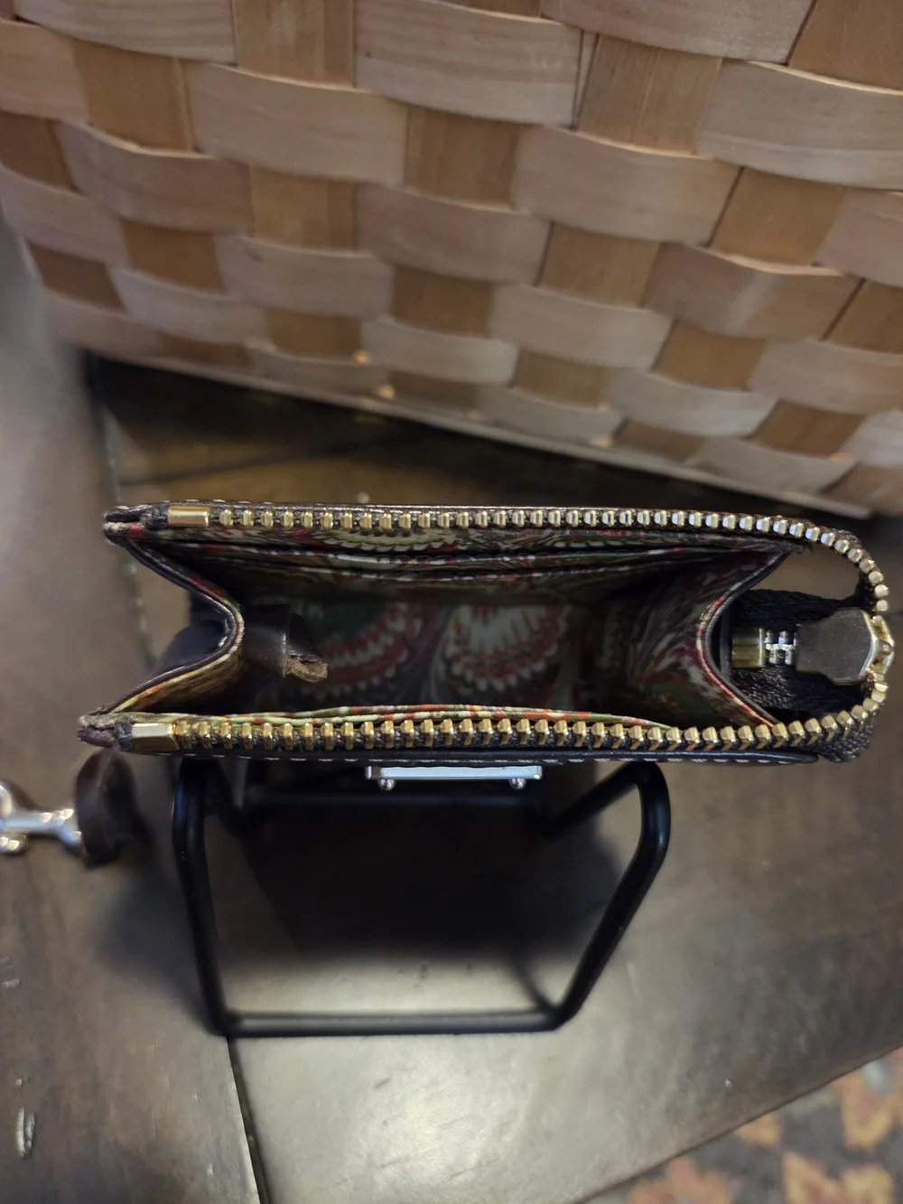 Dooney & Bourke Brown Leather Wallet with Logo Plaque